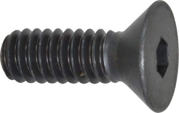 Holo-Krome - 1/4-20 UNC Hex Socket Drive, 82° Flat Screw - Alloy Steel, Black Oxide Finish, Fully Threaded, 3/4" OAL - USA Tool & Supply