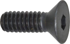Holo-Krome - 1/4-20 UNC Hex Socket Drive, 82° Flat Screw - Alloy Steel, Black Oxide Finish, Fully Threaded, 3/4" OAL - USA Tool & Supply