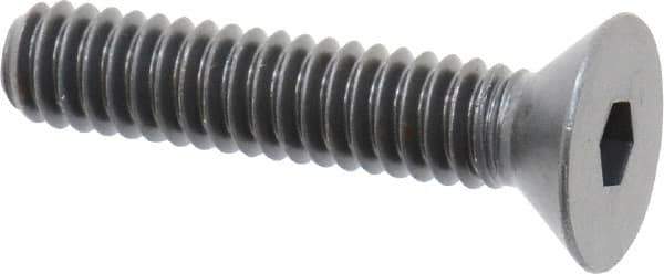 Holo-Krome - 1/4-20 UNC Hex Socket Drive, 82° Flat Screw - Alloy Steel, Black Oxide Finish, Fully Threaded, 1-1/4" OAL - USA Tool & Supply