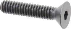 Holo-Krome - 1/4-20 UNC Hex Socket Drive, 82° Flat Screw - Alloy Steel, Black Oxide Finish, Fully Threaded, 1-1/4" OAL - USA Tool & Supply