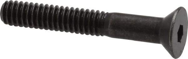 Holo-Krome - 1/4-20 UNC Hex Socket Drive, 82° Flat Screw - Alloy Steel, Black Oxide Finish, Partially Threaded, 1-3/4" OAL - USA Tool & Supply