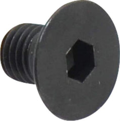 Holo-Krome - 1/4-28 UNF Hex Socket Drive, 82° Flat Screw - Alloy Steel, Black Oxide Finish, Fully Threaded, 3/8" OAL - USA Tool & Supply