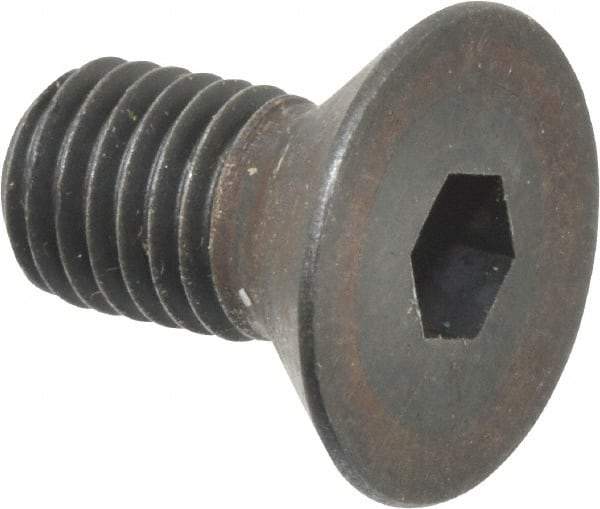 Holo-Krome - 1/4-28 UNF Hex Socket Drive, 82° Flat Screw - Alloy Steel, Black Oxide Finish, Fully Threaded, 1/2" OAL - USA Tool & Supply