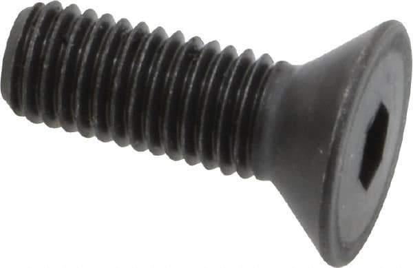 Holo-Krome - 1/4-28 UNF Hex Socket Drive, 82° Flat Screw - Alloy Steel, Black Oxide Finish, Fully Threaded, 3/4" OAL - USA Tool & Supply