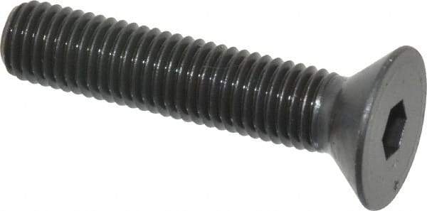 Holo-Krome - 1/4-28 UNF Hex Socket Drive, 82° Flat Screw - Alloy Steel, Black Oxide Finish, Fully Threaded, 1-1/4" OAL - USA Tool & Supply