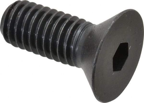 Holo-Krome - 3/8-16 UNC Hex Socket Drive, 82° Flat Screw - Alloy Steel, Black Oxide Finish, Fully Threaded, 1" OAL - USA Tool & Supply