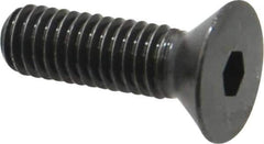 Holo-Krome - 3/8-16 UNC Hex Socket Drive, 82° Flat Screw - Alloy Steel, Black Oxide Finish, Fully Threaded, 1-1/4" OAL - USA Tool & Supply
