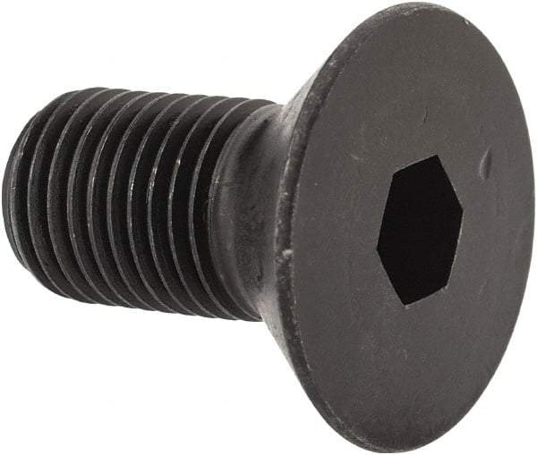Holo-Krome - 3/8-24 UNF Hex Socket Drive, 82° Flat Screw - Alloy Steel, Black Oxide Finish, Fully Threaded, 3/4" OAL - USA Tool & Supply