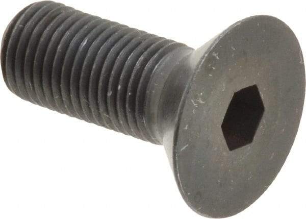 Holo-Krome - 3/8-24 UNF Hex Socket Drive, 82° Flat Screw - Alloy Steel, Black Oxide Finish, Fully Threaded, 1" OAL - USA Tool & Supply