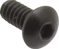 Holo-Krome - #4-40 UNC Hex Socket Drive, Button Screw - Alloy Steel, Black Oxide Finish, Fully Threaded, 1/4" Length Under Head - USA Tool & Supply