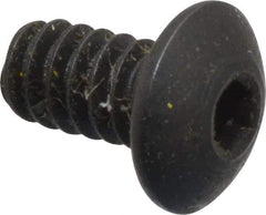 Holo-Krome - #6-32 UNC Hex Socket Drive, Button Screw - Alloy Steel, Black Oxide Finish, Fully Threaded, 1/4" Length Under Head - USA Tool & Supply