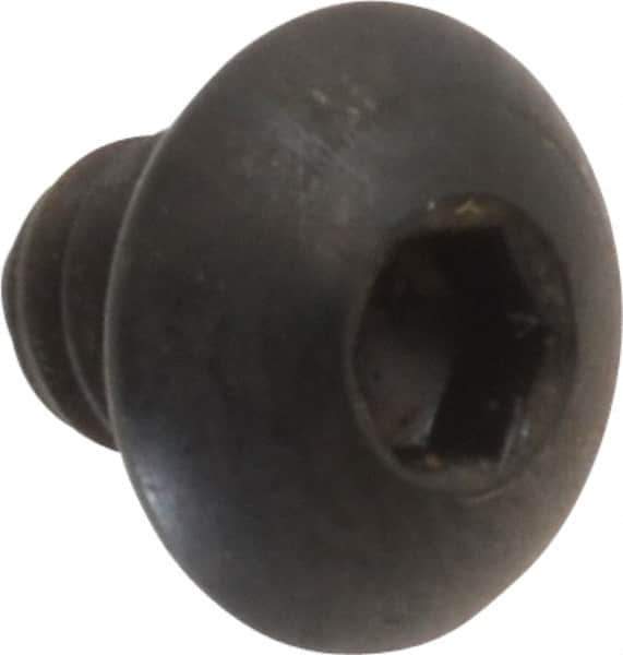 Holo-Krome - #10-24 UNC Hex Socket Drive, Button Screw - Alloy Steel, Black Oxide Finish, Fully Threaded, 1/4" Length Under Head - USA Tool & Supply
