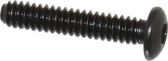 Holo-Krome - #10-24 UNC Hex Socket Drive, Button Screw - Alloy Steel, Black Oxide Finish, Fully Threaded, 1" Length Under Head - USA Tool & Supply