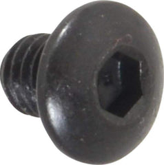 Holo-Krome - #10-32 UNF Hex Socket Drive, Button Screw - Alloy Steel, Black Oxide Finish, Fully Threaded, 1/4" Length Under Head - USA Tool & Supply