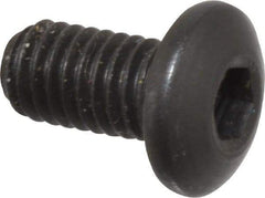 Holo-Krome - #10-32 UNF Hex Socket Drive, Button Screw - Alloy Steel, Black Oxide Finish, Fully Threaded, 3/8" Length Under Head - USA Tool & Supply