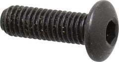 Holo-Krome - #10-32 UNF Hex Socket Drive, Button Screw - Alloy Steel, Black Oxide Finish, Fully Threaded, 5/8" Length Under Head - USA Tool & Supply