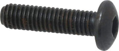 Holo-Krome - #10-32 UNF Hex Socket Drive, Button Screw - Alloy Steel, Black Oxide Finish, Fully Threaded, 3/4" Length Under Head - USA Tool & Supply