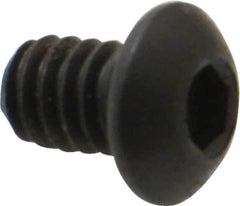 Holo-Krome - 1/4-20 UNC Hex Socket Drive, Button Screw - Alloy Steel, Black Oxide Finish, Fully Threaded, 3/8" Length Under Head - USA Tool & Supply