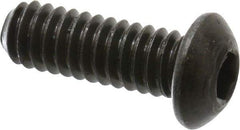 Holo-Krome - 1/4-20 UNC Hex Socket Drive, Button Screw - Alloy Steel, Black Oxide Finish, Fully Threaded, 3/4" Length Under Head - USA Tool & Supply