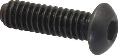Holo-Krome - 1/4-20 UNC Hex Socket Drive, Button Screw - Alloy Steel, Black Oxide Finish, Fully Threaded, 7/8" Length Under Head - USA Tool & Supply