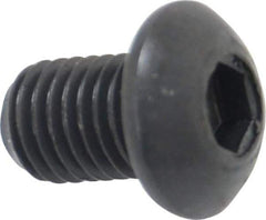 Holo-Krome - 1/4-28 UNF Hex Socket Drive, Button Screw - Alloy Steel, Black Oxide Finish, Fully Threaded, 3/8" Length Under Head - USA Tool & Supply