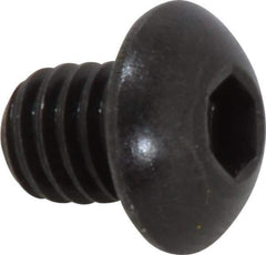 Holo-Krome - 5/16-18 UNC Hex Socket Drive, Button Screw - Alloy Steel, Black Oxide Finish, Fully Threaded, 3/8" Length Under Head - USA Tool & Supply