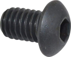 Holo-Krome - 5/16-18 UNC Hex Socket Drive, Button Screw - Alloy Steel, Black Oxide Finish, Fully Threaded, 1/2" Length Under Head - USA Tool & Supply