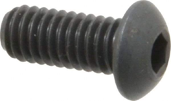 Holo-Krome - 5/16-18 UNC Hex Socket Drive, Button Screw - Alloy Steel, Black Oxide Finish, Fully Threaded, 3/4" Length Under Head - USA Tool & Supply