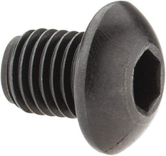Holo-Krome - 5/16-24 UNF Hex Socket Drive, Button Screw - Alloy Steel, Black Oxide Finish, Fully Threaded, 3/8" Length Under Head - USA Tool & Supply