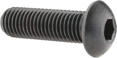 Holo-Krome - 5/16-24 UNF Hex Socket Drive, Button Screw - Alloy Steel, Black Oxide Finish, Fully Threaded, 1" Length Under Head - USA Tool & Supply