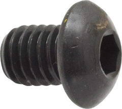Holo-Krome - 3/8-16 UNC Hex Socket Drive, Button Screw - Alloy Steel, Black Oxide Finish, Fully Threaded, 1/2" Length Under Head - USA Tool & Supply