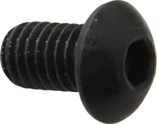 Holo-Krome - 3/8-16 UNC Hex Socket Drive, Button Screw - Alloy Steel, Black Oxide Finish, Fully Threaded, 5/8" Length Under Head - USA Tool & Supply