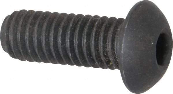 Holo-Krome - 3/8-16 UNC Hex Socket Drive, Button Screw - Alloy Steel, Black Oxide Finish, Fully Threaded, 1" Length Under Head - USA Tool & Supply