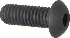 Holo-Krome - 3/8-16 UNC Hex Socket Drive, Button Screw - Alloy Steel, Black Oxide Finish, Fully Threaded, 1" Length Under Head - USA Tool & Supply