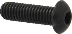 Holo-Krome - 3/8-16 UNC Hex Socket Drive, Button Screw - Alloy Steel, Black Oxide Finish, Fully Threaded, 1-1/4" Length Under Head - USA Tool & Supply