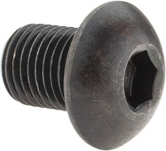 Holo-Krome - 3/8-24 UNF Hex Socket Drive, Button Screw - Alloy Steel, Black Oxide Finish, Fully Threaded, 1/2" Length Under Head - USA Tool & Supply