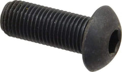 Holo-Krome - 3/8-24 UNF Hex Socket Drive, Button Screw - Alloy Steel, Black Oxide Finish, Fully Threaded, 1" Length Under Head - USA Tool & Supply