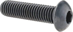 Holo-Krome - 1/2-13 UNC Hex Socket Drive, Button Screw - Alloy Steel, Black Oxide Finish, Fully Threaded, 2" Length Under Head - USA Tool & Supply