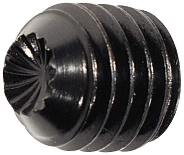 Holo-Krome - 3/8-16 UNC, 3/4" OAL, Internal Knurl Point Set Screw - Grade ASTM F912 Alloy Steel, 3/16" Key - USA Tool & Supply