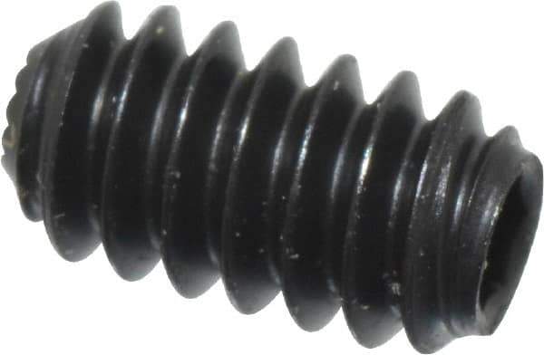 Holo-Krome - #6-32 UNC, 1/4" OAL, Internal Knurl Point Set Screw - Grade 8 Alloy Steel, 1/16" Key - USA Tool & Supply