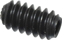 Holo-Krome - #6-32 UNC, 1/4" OAL, Internal Knurl Point Set Screw - Grade 8 Alloy Steel, 1/16" Key - USA Tool & Supply