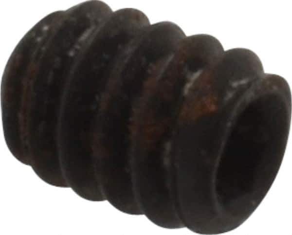 Holo-Krome - #10-24 UNC, 1/4" OAL, Internal Knurl Point Set Screw - Grade 8 Alloy Steel, 3/32" Key - USA Tool & Supply