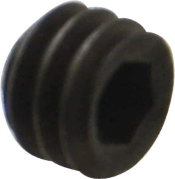 Holo-Krome - 1/4-20 UNC, 3/16" OAL, Internal Knurl Point Set Screw - Grade 8 Alloy Steel, 1/8" Key - USA Tool & Supply
