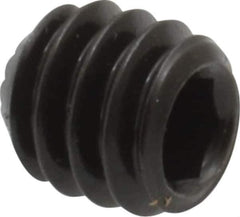 Holo-Krome - 1/4-20 UNC, 1/4" OAL, Internal Knurl Point Set Screw - Grade 8 Alloy Steel, 1/8" Key - USA Tool & Supply