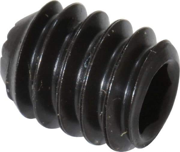 Holo-Krome - 1/4-20 UNC, 5/16" OAL, Internal Knurl Point Set Screw - Grade 8 Alloy Steel, 1/8" Key - USA Tool & Supply