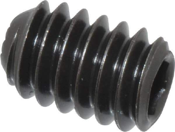 Holo-Krome - 1/4-20 UNC, 3/8" OAL, Internal Knurl Point Set Screw - Grade 8 Alloy Steel, 1/8" Key - USA Tool & Supply