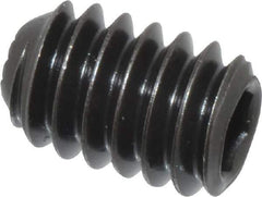 Holo-Krome - 1/4-20 UNC, 3/8" OAL, Internal Knurl Point Set Screw - Grade 8 Alloy Steel, 1/8" Key - USA Tool & Supply