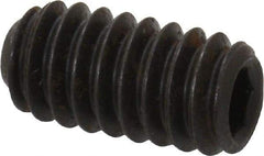 Holo-Krome - 1/4-20 UNC, 1/2" OAL, Internal Knurl Point Set Screw - Grade 8 Alloy Steel, 1/8" Key - USA Tool & Supply