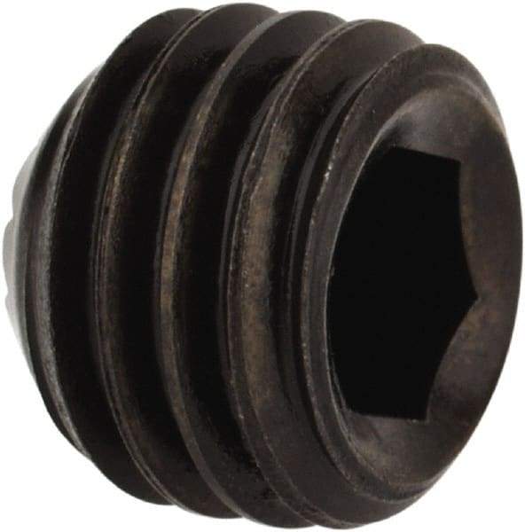 Holo-Krome - 1/4-28 UNF, 3/16" OAL, Internal Knurl Point Set Screw - Grade 8 Alloy Steel, 1/8" Key - USA Tool & Supply
