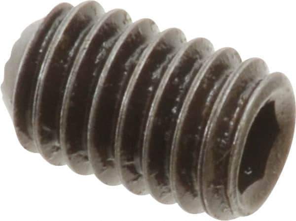 Holo-Krome - 5/16-18 UNC, 1/2" OAL, Internal Knurl Point Set Screw - Grade 8 Alloy Steel, 5/32" Key - USA Tool & Supply